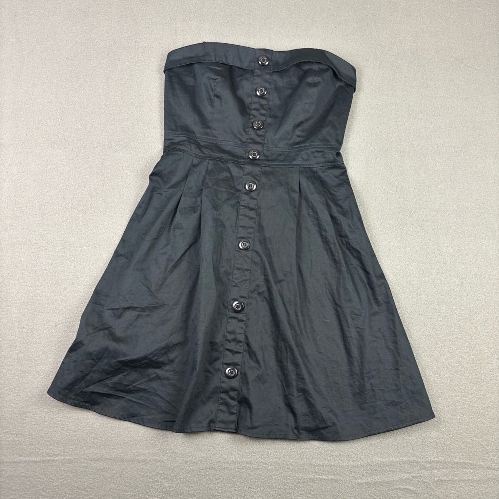 🖤 Y2K Strapless Button-Down Dress 🖤